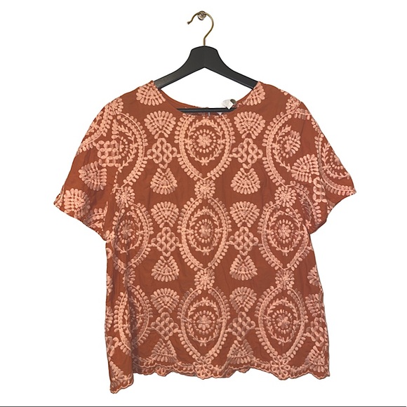 Eri & Ali embroidered orange top - Picture 1 of 1